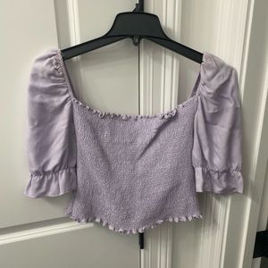 Princess Polly Crop Top Size 6 in Lavender